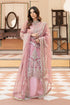 Pink embroidered Pakistani suit with dupatta, elegant traditional dress for women